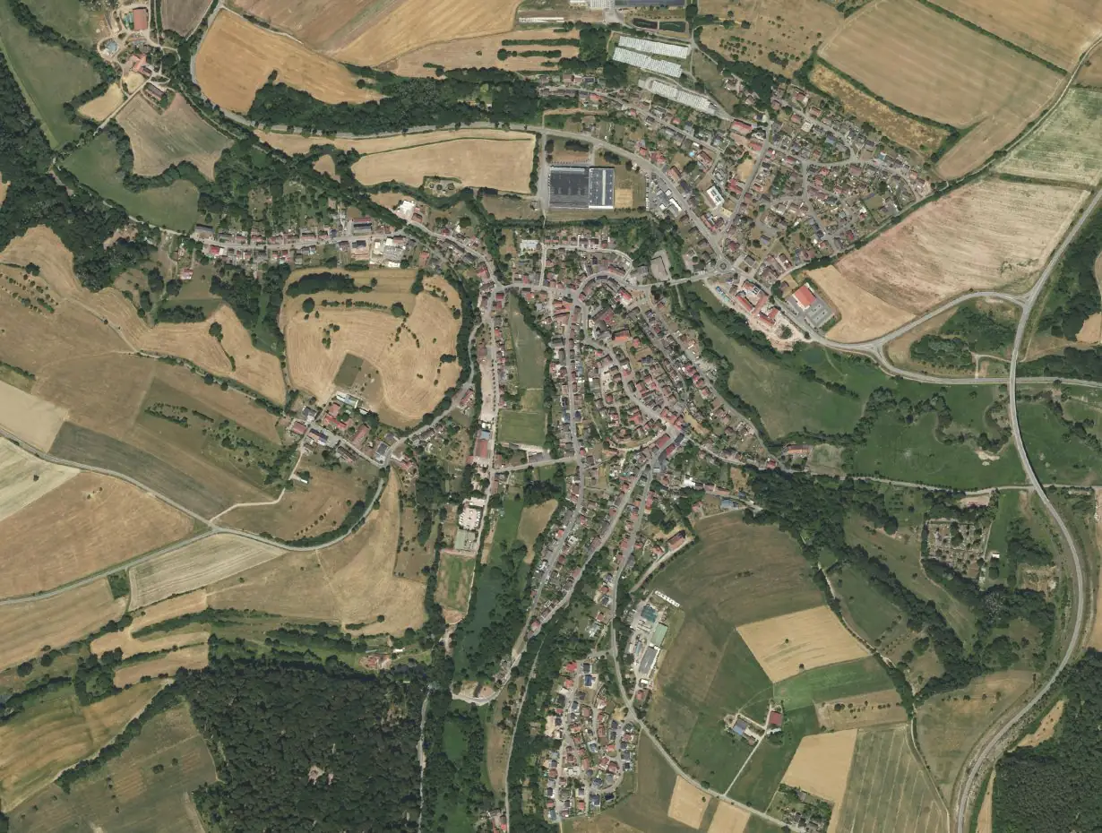 Luftbild von Hornbach